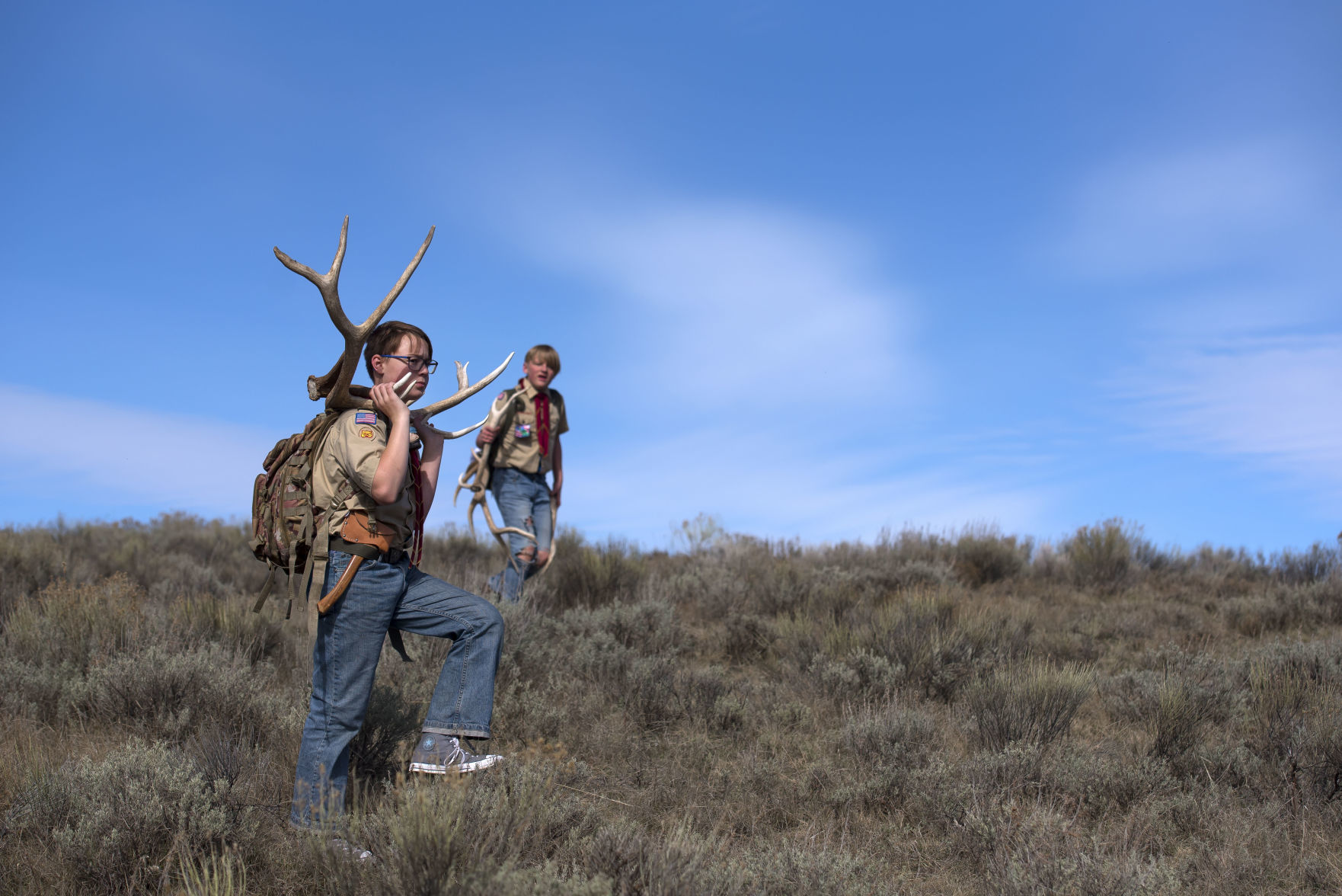Boy Scout antler pickup